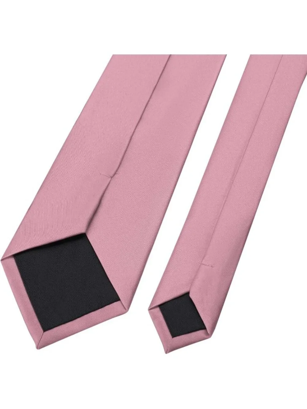 Men Blush Pink Solid Microfiber Plain Formal Silk Necktie For Business Dress Tie